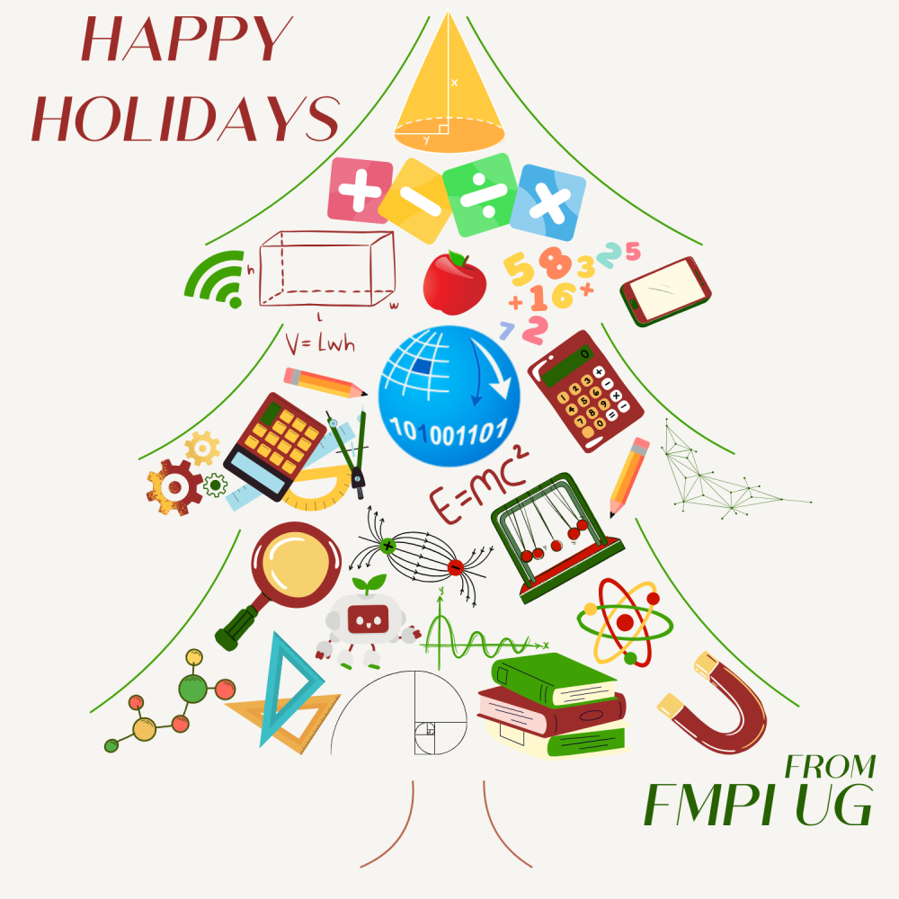 christmas tree made of STEM objects