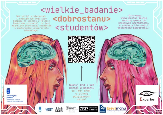 poster with a QR code