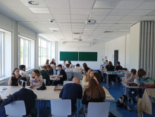 students in the board games class