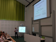 speaker in the lecture hall