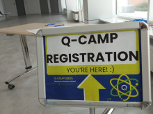 Q-Camp registration sign