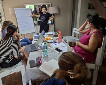 Dr. Eng. Magda Dettlaff presents to the group