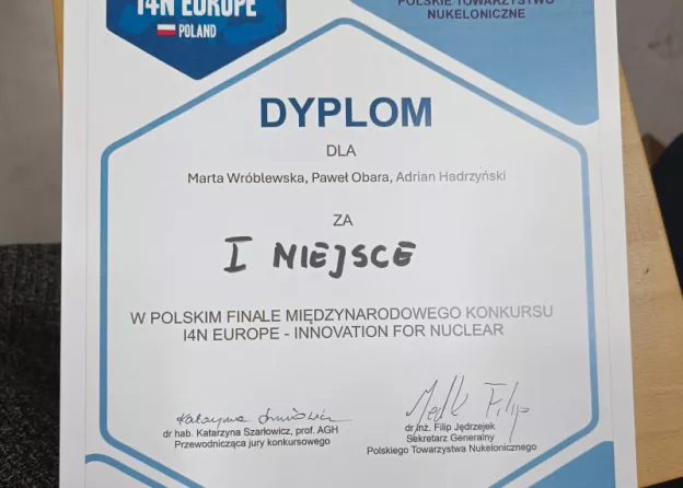 FMPI's Students at 1st place at the Polish Final of the I4N Europe Competition!